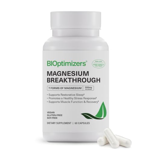 BIOptimizers Magnesium Breakthrough 500mg, 7 Forms of Magnesium...