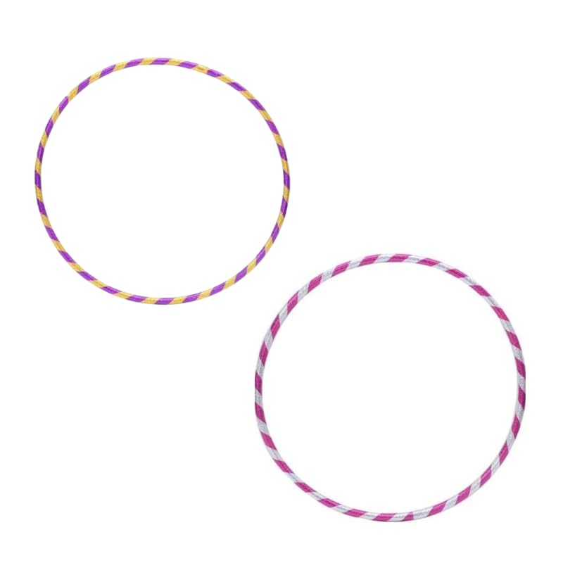 PriceKingX Multicolor Stripy Glitter Hula Hoops Kids Adults Outdoor Exercise Eye-Catching Stripy Glitter Design Durable & Lightweight Safe Activities Ideal for Games (2, small)
