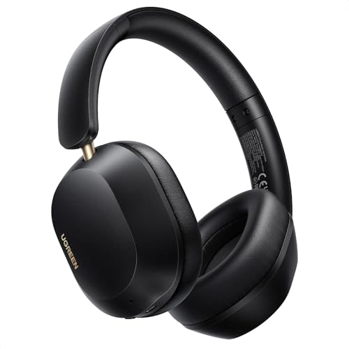 UGREEN HiTune Max5c Bluetooth Kopfhörer Over Ear mit Hybrid Active Noise Cancelling, Hi-Res Audio, LDAC, 75h Akku, Bluetooth 5.4, Spatial Audio, EQ in App, Duale Verbindung (Schwarz)