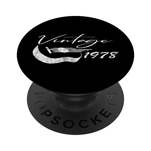Guitarra vintage nacida en 1978, fiesta de cumpleaños PopSockets PopGrip Intercambiable