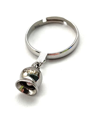 MODA MavillA Anillo campana Capri acero medida ajustable caja regalo incluida, 24, Acero inoxidable, 0 unidades