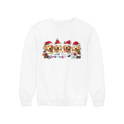 Cute Golden Retriever Christmas Sweatshirt Premium Quality Cozy Warm Crewneck Tee Golden Era Dog Lover Sweater