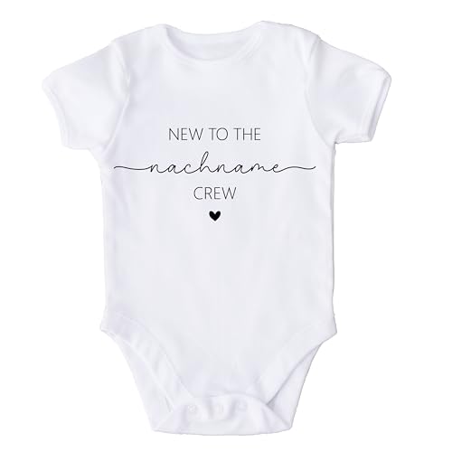 Nachname Baby body mit Name personalisierbar, Schwangerschaft verkünden,...