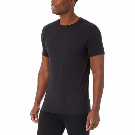 32 DegreesMen's Cool Tee, 3-Pack (US, Alpha, Large, Regular, Regular, Black)