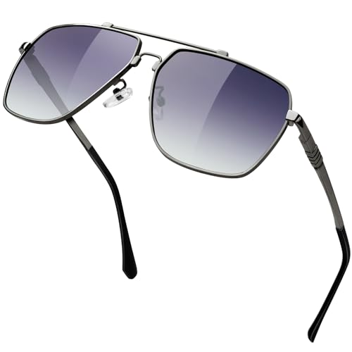 KANASTAL Polarized Sunglasses for Men Metal Frame Men's Sun Glasses Military Style Lightweight Fashion Shades for Womens Mens Outdoors Large Sunglass UV400 Protection