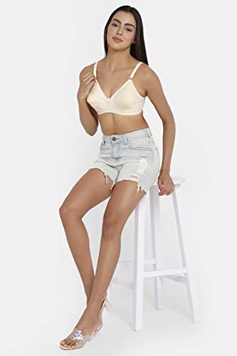 Image of Naidu Hall Women's Cotton Brassiere | Non-Padded | Non-Wired | Full Coverage | Regular Bra for Women 1 Piece