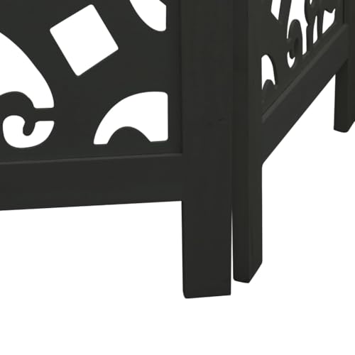 Cloison de séparation noire en bois pour intimité chambre - 8