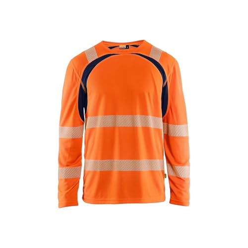 Camiseta reflectante Blaklader manga larga transpirable bicolor alta visibilidad XXXL