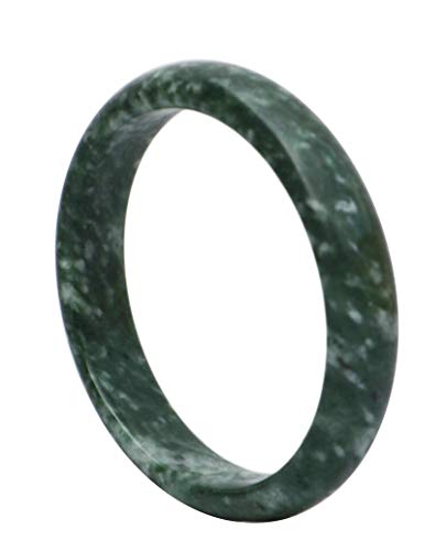 Bracelet de jade vert naturel anti-stress jonc ajustable d'esprit 63-64 mm - 2
