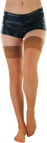 Image of ToBeInStyle Women's Sheer Banded Thigh High Socking w /Opaque Band