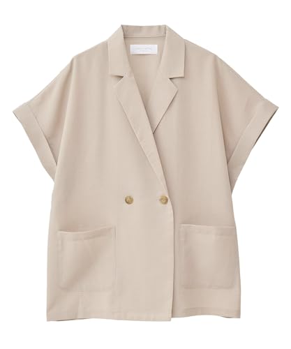 [グリーンパークス] 半袖 麻調合繊フレンチスリーブジャケット レディースのサムネイル