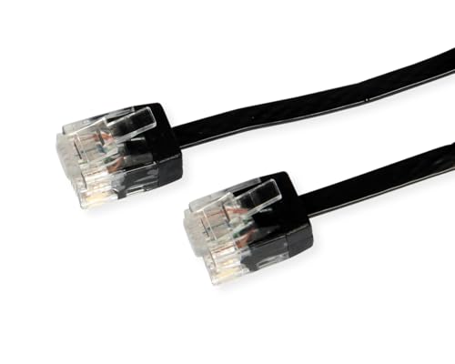ROLINE UTP Patch Cable Cat.6A Extra Plano Negro 2m miniatura 2