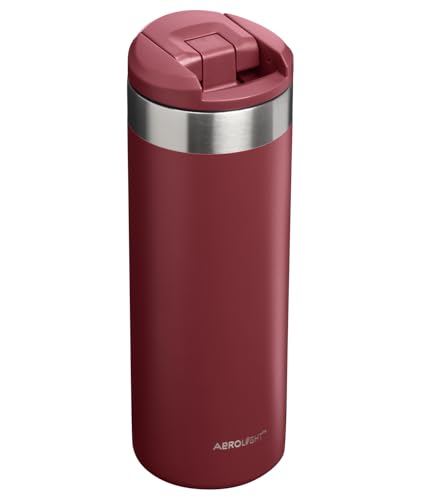 Image of Stanley AeroLight Transit Bottle 16 oz | Locking Drink Through Lid | Leak Resistant Water Bottle or Coffee Travel Mug | Lightweight Insulated Stainless Steel | BPA-Free | Cranberry