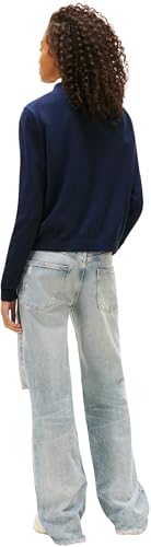 Tommy Jeans Damen Tjw Essential Crew Sweater EXT Dw0Dw20159 Pullover, Blue (Dark Night Navy), L