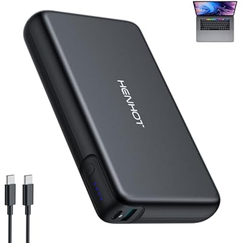 HenHot 120W Power Bank, 30000mAh Laptop Portable Charger USB-C PD Fast Charging Laptop External Battery Pack for Dell,MacBook,HP,Asus,Lenovo,Steam Deck,Switch,iPhone,Galaxy, iPad and More Cover