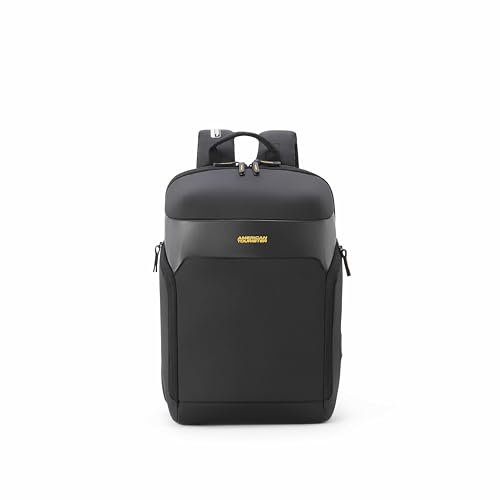 Image of American Tourister Urban Plus | 25.2 Ltrs | 2 Compartments | Bottle Pocket | Ergonomic Padded Back Panel & Shoulder Straps | Executive Backpack | 1 Year International Warranty | Black