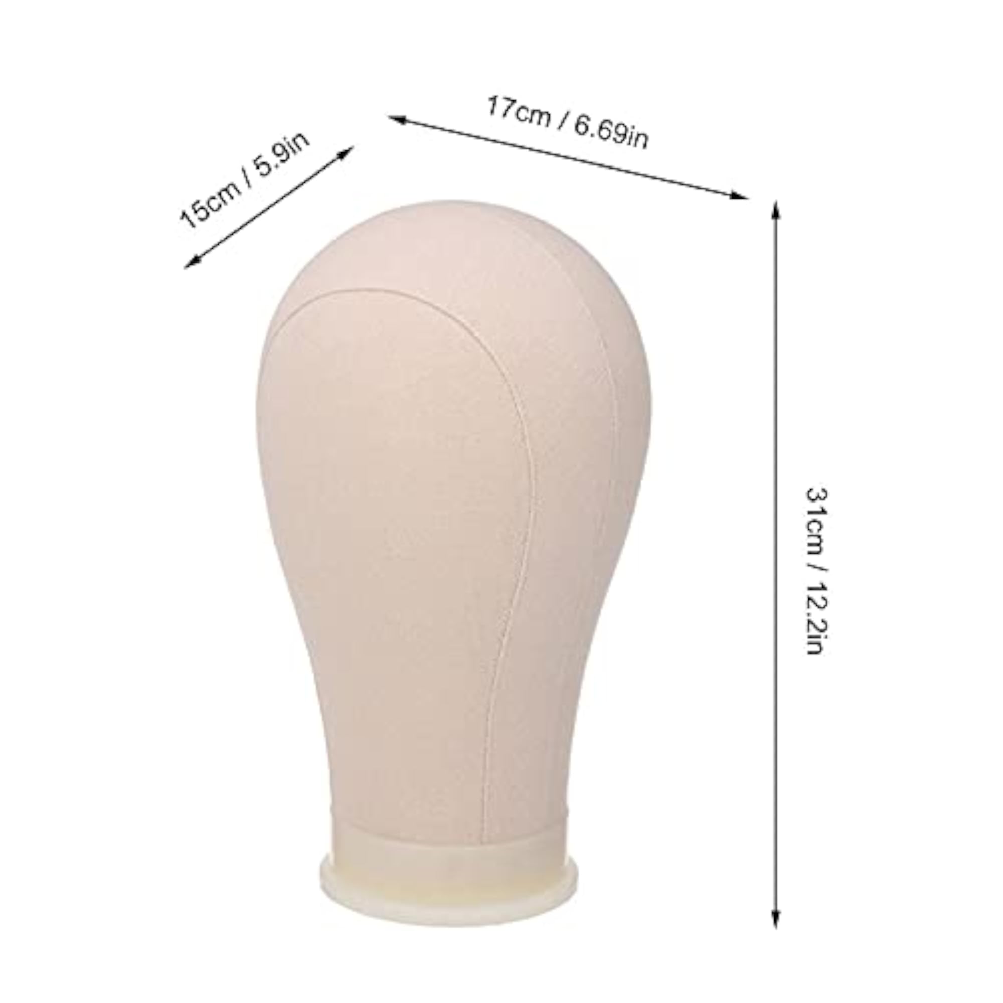 Canvas Block Head Mannequin for Wig Display
