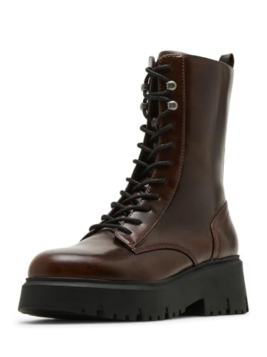 Madden Girl Women's Maisey Combat Boot, Brown Rub-Off, 10