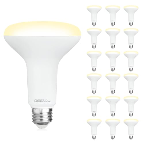 Image of DEGNJU 18 Pack BR30 LED Recessed Light Bulb, Dimmable Indoor Flood Light Bulbs CRI80 7W Equivalent 65W 2700K Soft White 650 Lumens, 15000 Lifetime Hours E26 Base LED Can Light Bulb, Flicker-Free