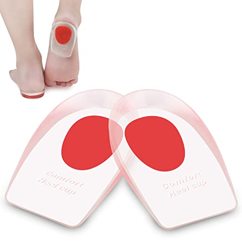 Gel Fersenkissen Silikon Fersenkappen für Plantar Fasciitis Auflage Schutz Einlegesohlen Medizinischem Geleinlagen Fersenstütze Achillessehne Heel Cover