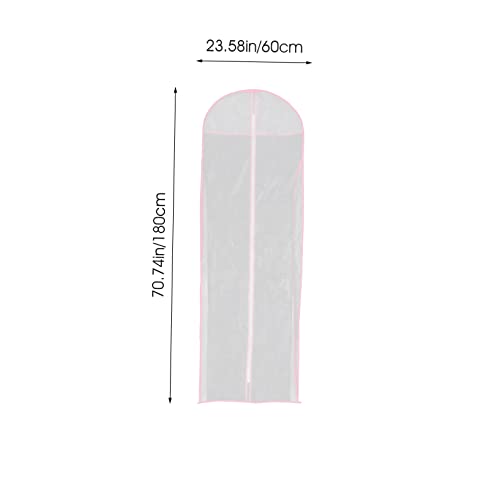 Healifty Wedding Dress Storage Bag Long Non Woven Dress Cover for Bridesmaid Gowns Breathable Garment Bag to Prevent Stains and Wrinkles Design for Easy Hanging and Storage2