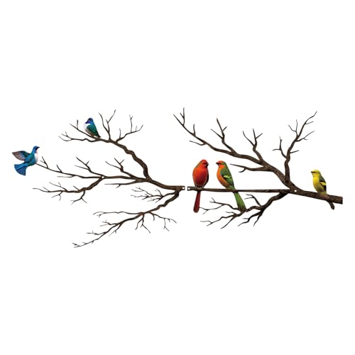 ESTART Metal Birds Wall Art, Metal Vivid Birds on...