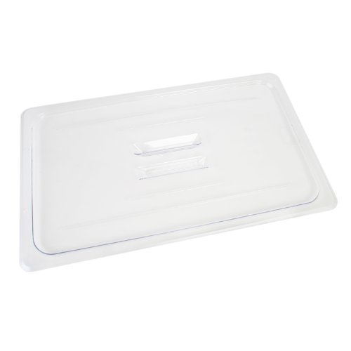 Thunder Group PLPA7000C Cubierta para sartén de alimentos, tamaño completo, sólido, mango integrado, resistente a roturas y arañazos, apto para lavavajillas, policarbonato, transparente, NSF, paquete