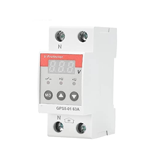 Rail 230V tension réglable protecteur relais GPS8 63A idéal pour tableau électrique maison