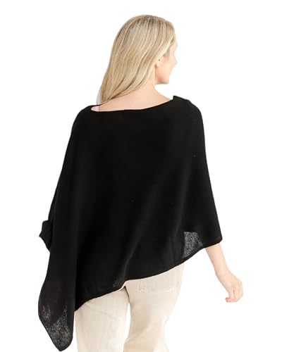 Image of CLAUDIA NICHOLE Womens 100% Cashmere Dress Topper - Cashmere Poncho Wrap