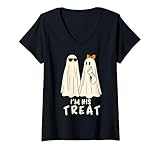 Photo Gallery donna i m his treat ghosts coppia divertente corrispondenza halloween maglietta con collo a v Photo Gallery donna i m his treat ghosts coppia divertente corrispondenza halloween maglietta con collo a v
