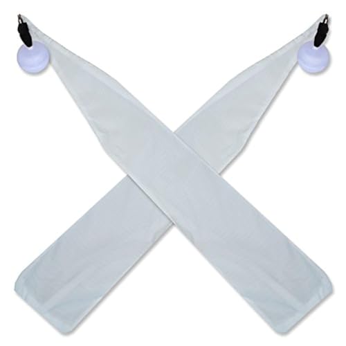 UltraPoi - UltraSocks XL w/Swivel Knob Handles Set of 2 - White Non-Stretch Socks - for LED or Practice (No Lights)