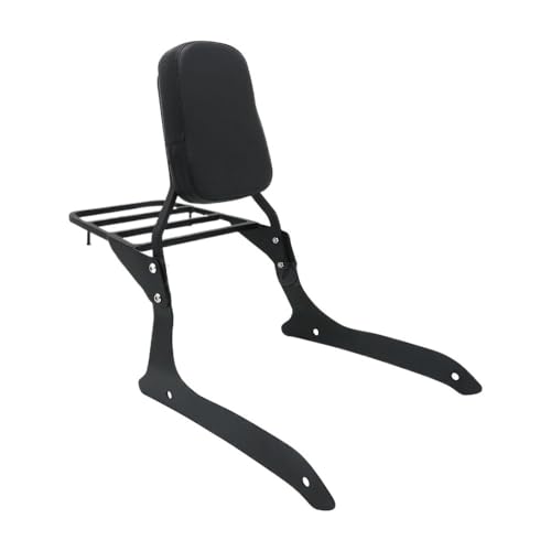 Dossier passager XVS1300 Midnight en acier chromé premium avec rack de transport arrière