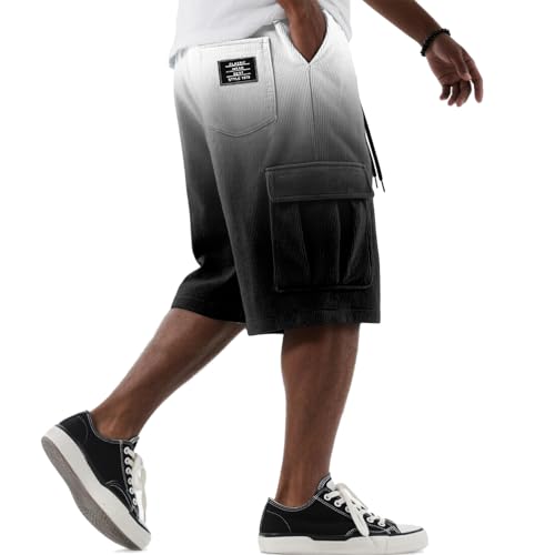 Shorts léger bermudas multipoches en toile souple pour homme actif