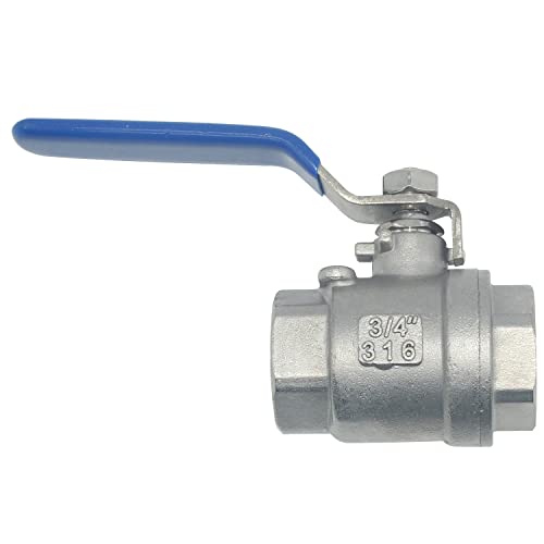 Image of DAN SPEED 3 /4 inch NPT Female 316 Stainless Steel Full Port Ball Valve Vinyl Handle WOG1000 (3 /4 inch)