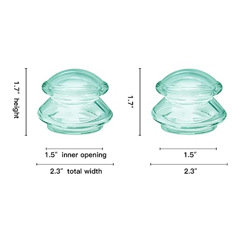 Cupping Therapy Sets (M Size, 2 Cups) Silicone Massage Cups Vacuum Suction Cups for Body Massage…