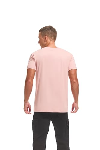 Men's Heavyweight T-Shirts 220GSM,Cotton t Shirt Plain Crew Neck Short Sleeve Tees for Gym Workout & Casual Wear4
