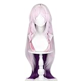 Servelove キャラクターコスプレウィッグ ゲームキャラクター用 ライトピンク パープル ミックス ロング 女性キャラクター コスチュームウィッグ ハロウィンやクリスマスパーティーに