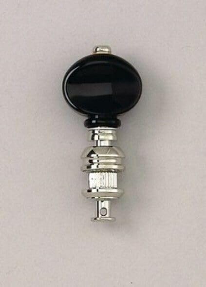 UKA Ukulele Tuning Keys (4), Black Buttons - Nickel