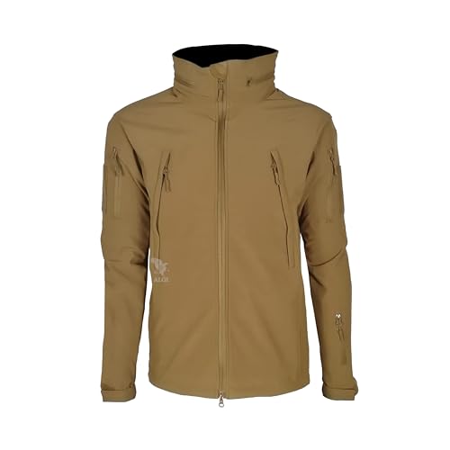  ALGI Giacca Termica Soft Shell con Cappuccio SUMMIT TAN/SABBIA (3XL)