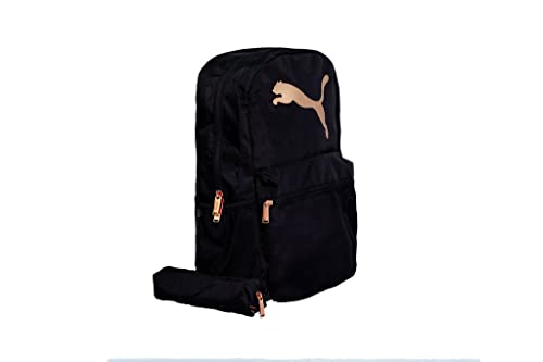 PUMA Evercat Rhythm Backpack & Pencil Case Black Rose Gold One Size2