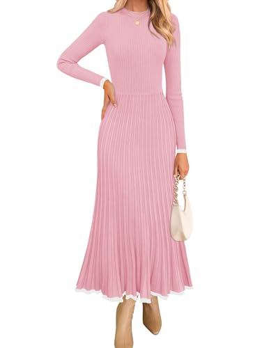 ZESICA Women's Long Sleeve Sweater Dress Fall 2025...