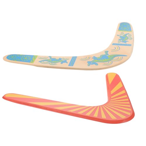 SKISUNO Juguete Exteriores de Madera Boomerang para 2 Piezas, Duradero Adecuado para Fiesta Verano y Juegos al Aire Libre en Grupo