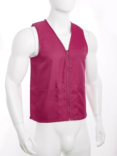 Kids Front Zipper Volunteer Waistcoat Girls Boys Volunteers Activities Vest Tank Top with Side Pockets4
