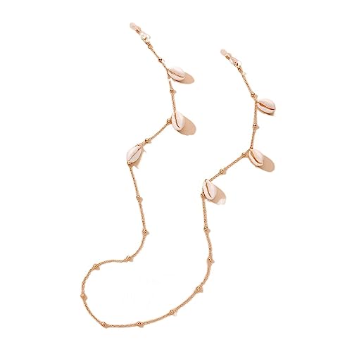 Bijou de lunettes perles et coquillages cordon de maintien haut de gamme