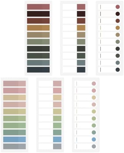 ZTML Sticky Tabs 1200 Pieces Book Tabs, Morandi Sticky Note Tabs, Writable and Repositionable Page Makers, Index Tabs for Annotating Books, Page Tabs, Books Flags