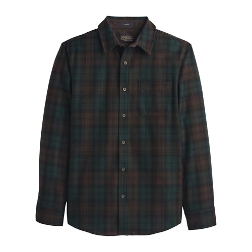 Pendleton Mens Lodge Shirt - Warm and Durable Wool Flannel Shirt for Men Classic Button-Up Plaid Shirt for Outdoor Adventures