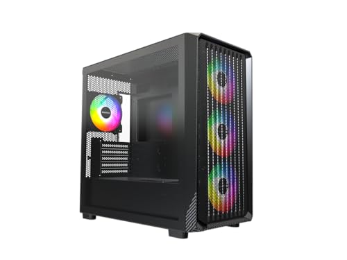 Montech X5M (B) ブラック|Micro ATX 対応 ミニタワー PCケース 強化ガラス/メッシュフロント/冷却性重視/モンテック 【国内正規代理店品】
