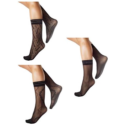 CALZITALY PACK 3 PARES Calcetines Transparentes Cover
