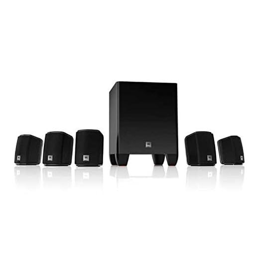 JBL Home Cinema 510 5.1 Heimkino Surroundsound Lautsprechersystem mit 60 Watt Aktivem Subwoofer und 5 Satellitenlautsprechern, Plug and Play Einfach zu Installierendes System - Schwarz