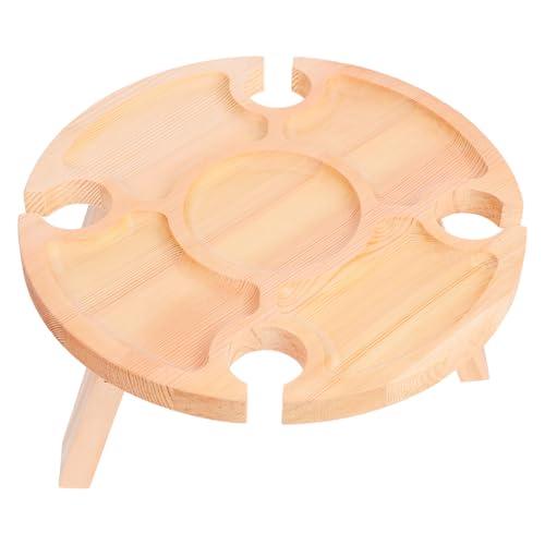 Table d'appoint multifonctionnelle ronde avec support bouteille